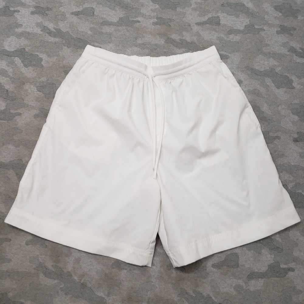 Athleta Shorts Women Small White Athletic Hiking Travel Drawstring Pockets